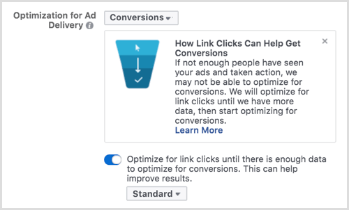 تحسين Facebook لتسليم الإعلانات