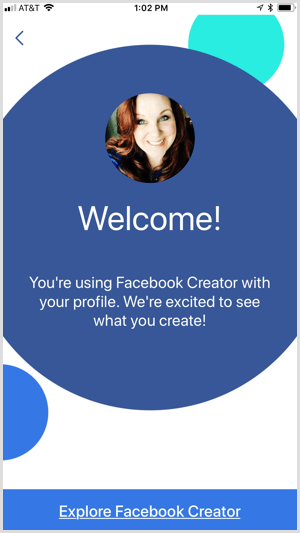 استكشاف تطبيق Facebook Creator