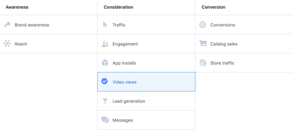 تحسين Facebook ThruPlay لإعلانات الفيديو ، الخطوة 1.