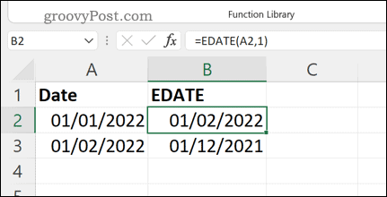 مزيد من الأمثلة على صيغة EDATE في Excel