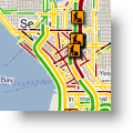 حركة المرور على خرائط Google المباشرة للطرق الشريانية
