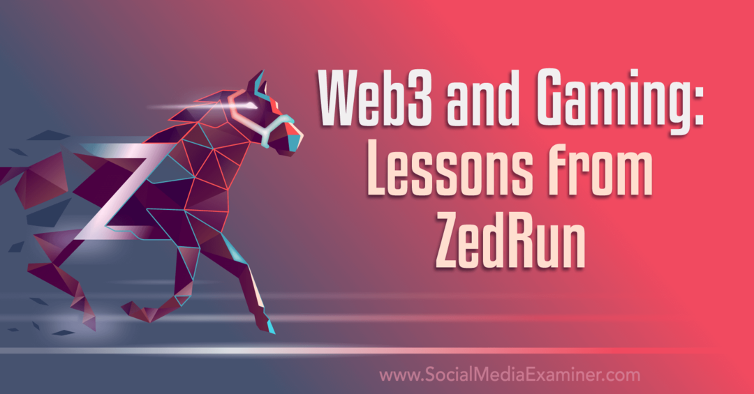 web3 ودروس الألعاب من zed يديرها ممتحن الوسائط الاجتماعية