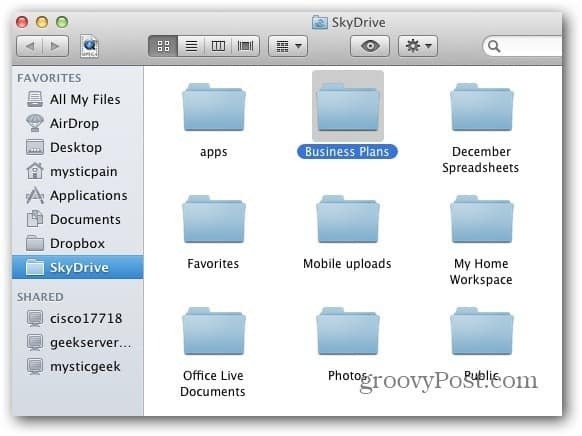مجلد Mac SkyDrive