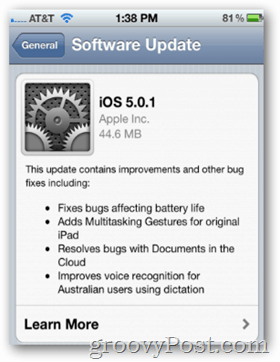 Apple تطلق iOS 5.0.1 بردود فعل مختلطة