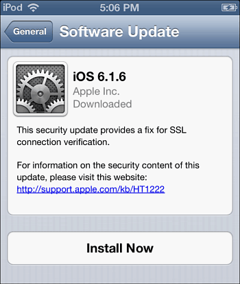 تحديث iOS 6.1.6