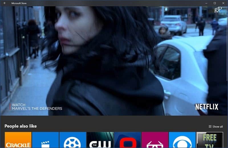 تطبيق Windows 10 Microsoft Store Video Autoplay Netflix