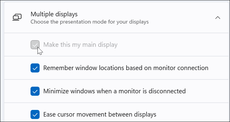 انقل شريط المهام إلى جهاز العرض الثاني على نظام التشغيل windows 11