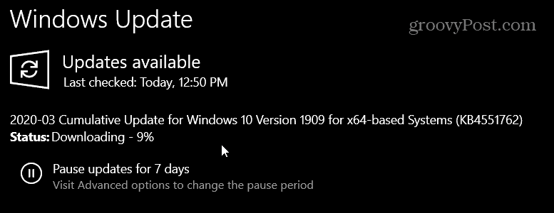 KB4451762 لنظام التشغيل Windows 10 1903 و 1909