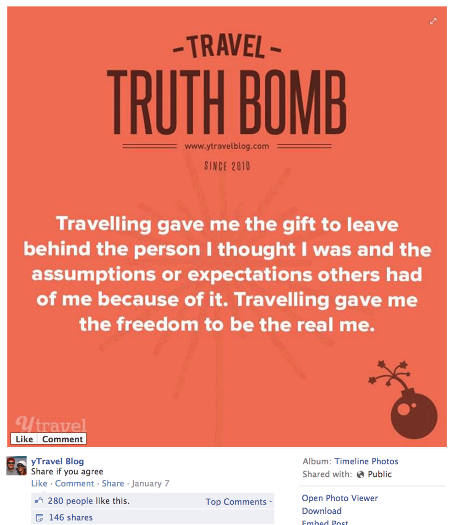 قنبلة حقيقة السفر
