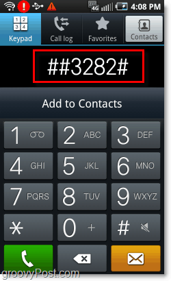 أدخل ## 3282 # حيث ستحتاج إلى رمز msl الخاص بك