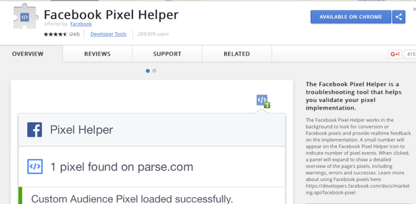 قم بتثبيت Facebook Pixel Helper للتحقق من أن التتبع الخاص بك يعمل.