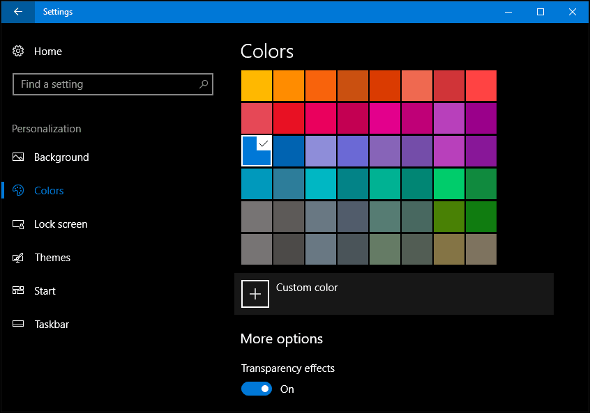 كيفية تغيير اللون والمظهر في Windows 10 Creators Update