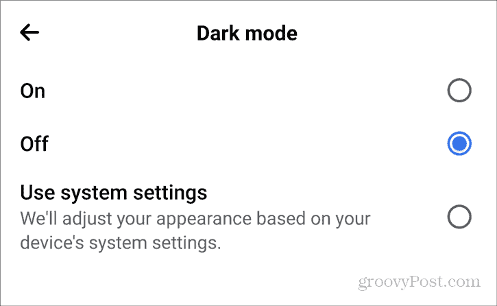 Facebook Dark Mode إعدادات Android الخصوصية الوضع المظلم قيد التشغيل
