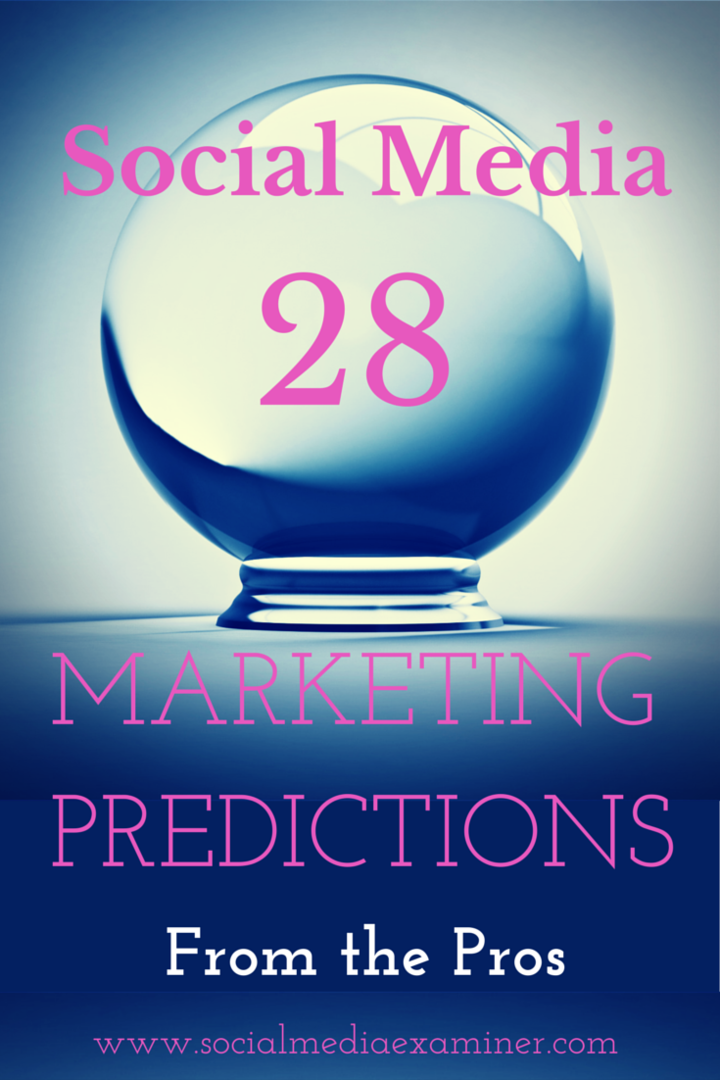 28 توقعًا لوسائل التواصل الاجتماعي لعام 2015