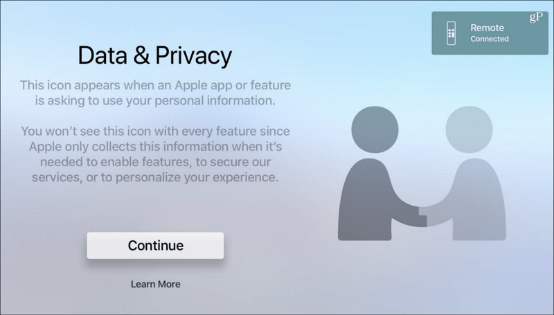  البيانات والخصوصية tvOS Apple TV