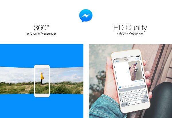 قدم Facebook القدرة على إرسال صور بزاوية 360 درجة ومشاركة مقاطع فيديو عالية الجودة في Messenger.