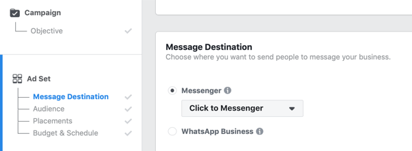 Facebook انقر فوق إعلانات Messenger ، الخطوة 1.