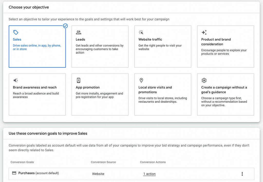 how-to-start-a-video-action-campaign-using-youtube-shorts-ads-select-your-target-sales-example-13