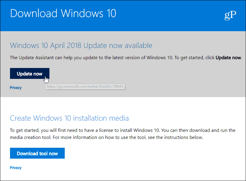 قم بتنزيل تحديث Windows 10 April 2018