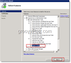 تمكين ميزة أدوات Hyper-V في Windows Server 2008