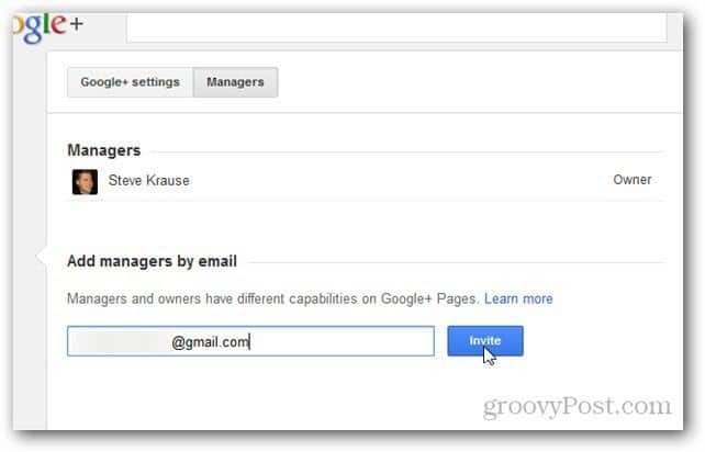 كيفية إضافة مسؤول أو مدير لصفحة Google+