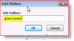 لقطة شاشة Outlook 2010 إضافة صندوق بريد