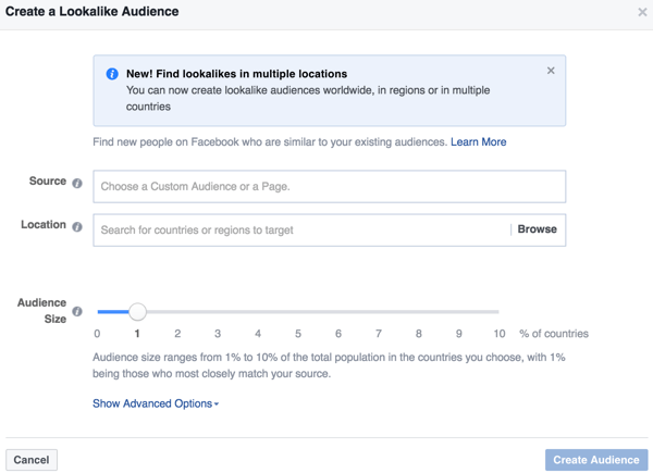 يتيح لك Facebook Ads Manager إنشاء جمهور مشابه للجمهور الذي تفاعل بالفعل مع عملك.