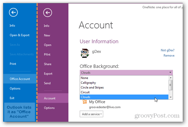 كيفية تغيير سمة خلفية Office 2013