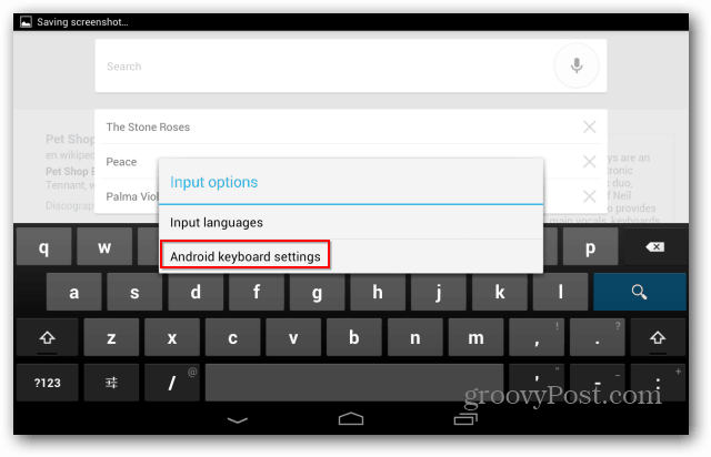 إعدادات لوحة مفاتيح Android
