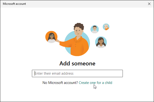 إنشاء حساب للطفل إعداد الرقابة الأبوية على Windows 11