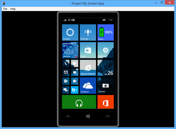 يسمح Windows Phone 8.1 بعرض شاشة الكمبيوتر