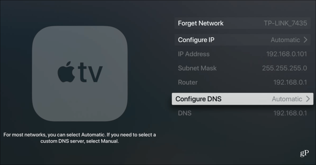 كيفية تغيير إعداد DNS على جهاز Apple TV الخاص بك