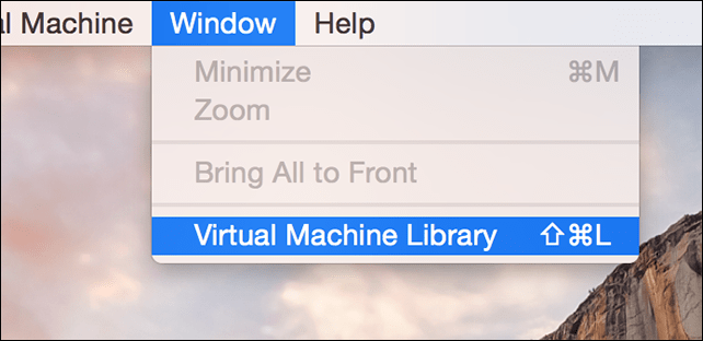الوصول إلى مكتبة VM