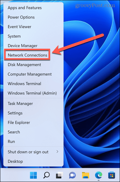 اتصالات شبكة windows 11