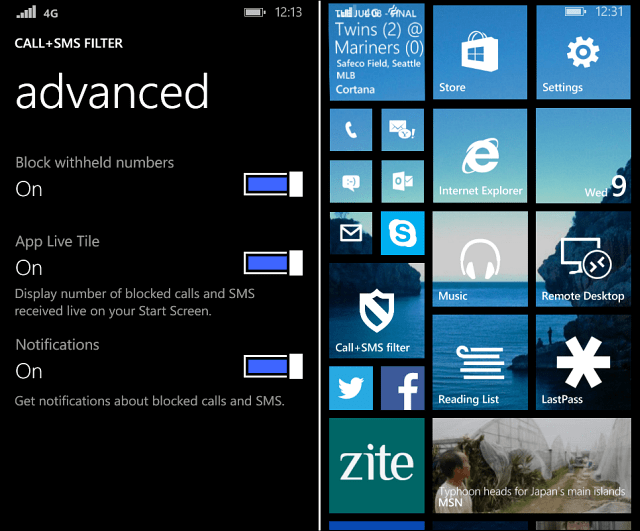 حظر المكالمات في Windows Phone 8.1
