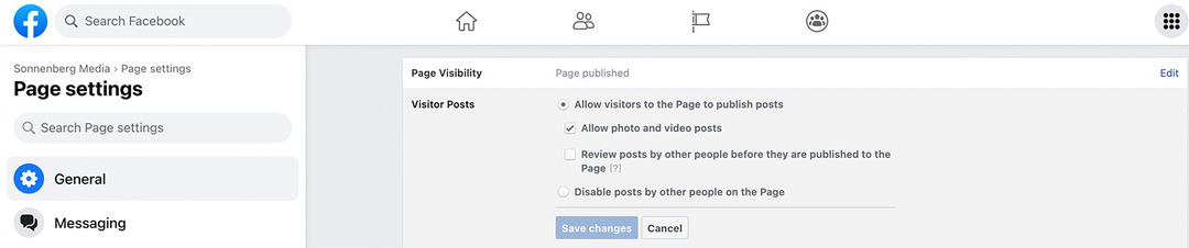 how-to-medium-facebook-page-Conversations-post-review-moderation-classic-pages-experience-page-settings-الخطوة 1