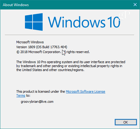 بناء Windows 10 17763-404