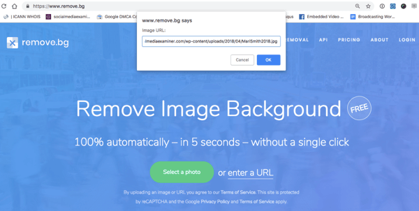 يستخدم remove.bg الذكاء الاصطناعي لإزالة الخلفيات من الصور تلقائيًا.