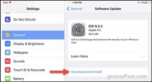 تحديث آبل iOS 9.3.2 تصحيح الأمان