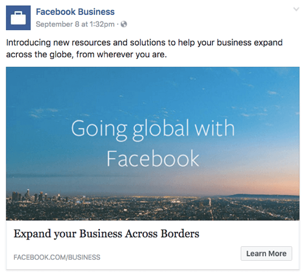 فيسبوك للأعمال العالمية