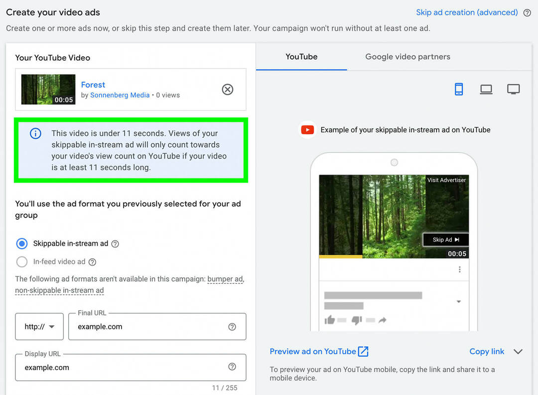 كيفية إنشاء إعلان فيديو مع وجود-قصير-باستخدام-youtube-shorts-ads-this-video-is-under-11-seconds-only-count-to-view-count- إذا-على الأقل -11-ثانية-طويلة-مثال -5