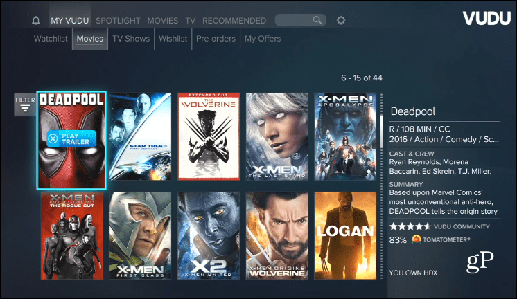 Vudu Xbox One Movies Anywhere