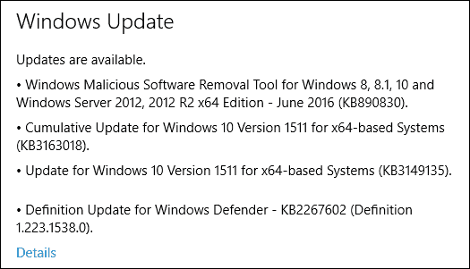 تحديث Windows 10 للكمبيوتر الشخصي الجديد KB3163018 Build 10586.420 متوفر (Mobile Too)