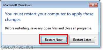 قم بإعادة تشغيل جهاز الكمبيوتر لإنهاء إيقاف تشغيل Internet Explorer 8 في Windows 7