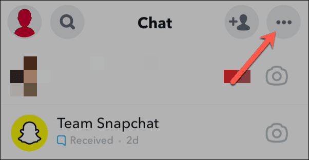 رمز قائمة Snapchat