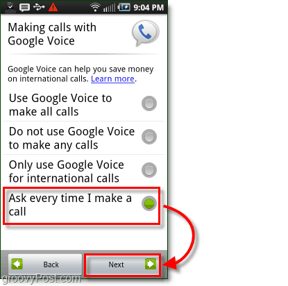 Google Voice على تفضيلات استخدام تهيئة Android Mobile