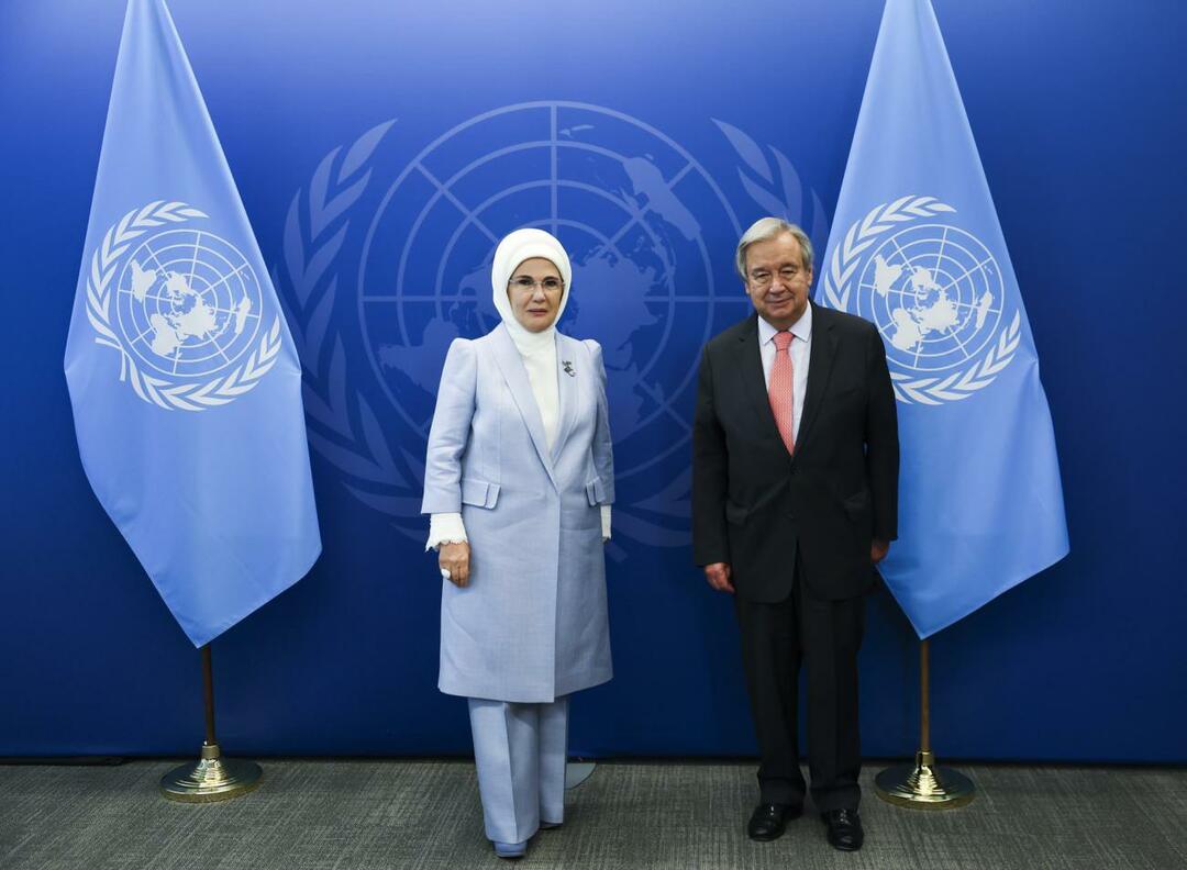 ووقع الأمين العام للأمم المتحدة وأمين أردوغان بيان نوايا حسنة