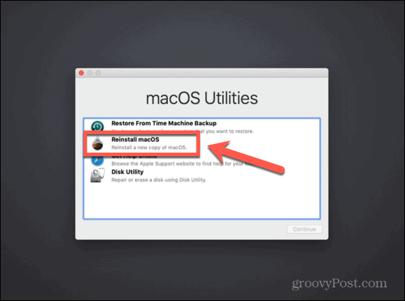 تعيد أدوات macos تثبيت macOS