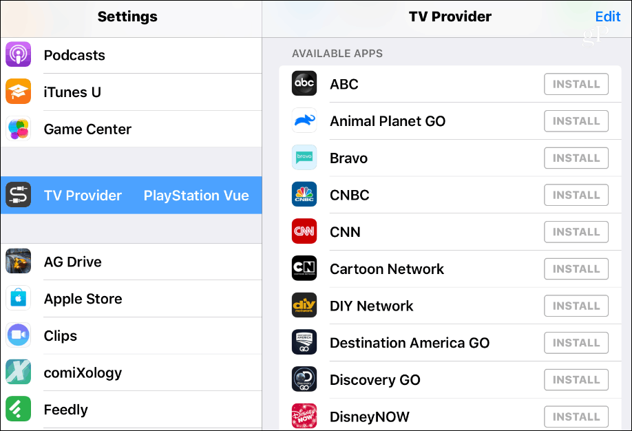 التطبيقات المتوفرة على TV TV iOS