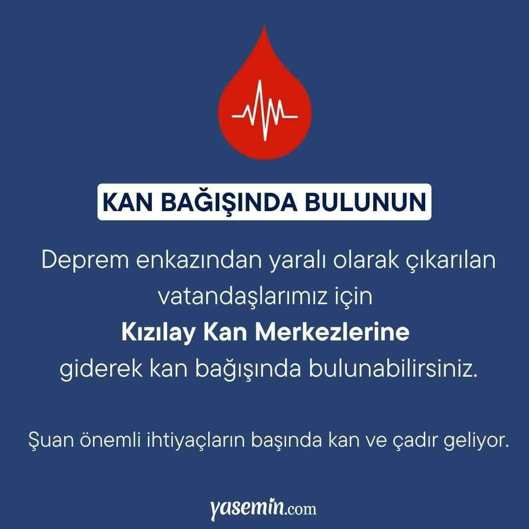 لا تنس التبرع بالدم لضحايا الزلزال